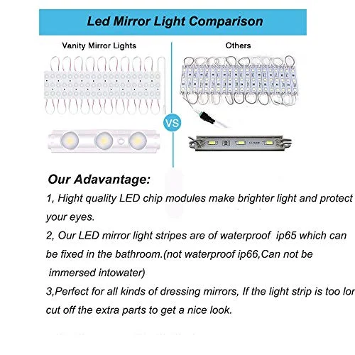 Hollywood Style LED Vanity Lights Strip for Makeup Vanity Tables results