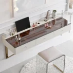 homary Floating Makeup Vanity with Drawers – Space-Saving Wall-Mounted Desk