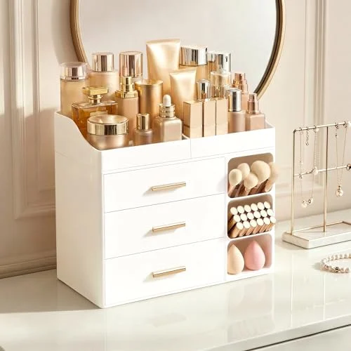 Large Bathroom Countertop Makeup Organizer with Drawers results
