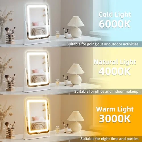 LED Makeup Mirror with Smart Touch Control and Dimmable Lighting showcase