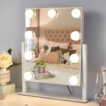 Lighted Vanity Mirror with Dimmable Bulbs and 360° Rotation