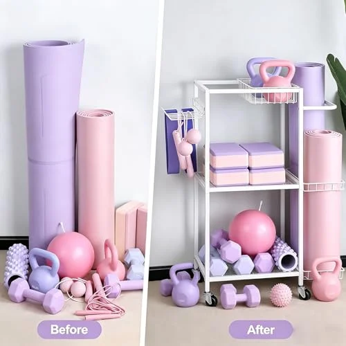 Metal Workout Equipment Storage Rack – Compact Home Gym Organization results