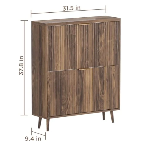 Modern Shoe Cabinet Storage – Freestanding Organizer for Entryway detail