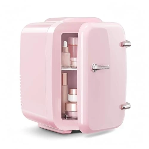 Portable Mini Fridge for Skincare and Drinks in Pink review