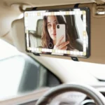 Rechargeable Car Sun Visor Makeup Mirror with Dimmable LEDs