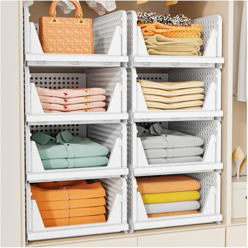 SNSLXH Stackable Closet Storage Baskets – Foldable Organizer for Any Room review
