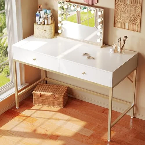 SUPERJARE Modern Vanity Desk – Stylish Home Office Workspace detail