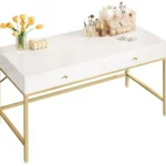 SUPERJARE Modern Vanity Desk – Stylish Home Office Workspace