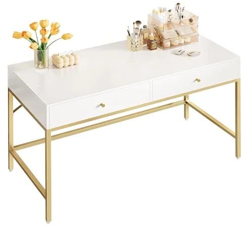 SUPERJARE Modern Vanity Desk – Stylish Home Office Workspace review