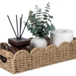 Wicker Bathroom Basket Organizer for Toilet Paper and Home Decor