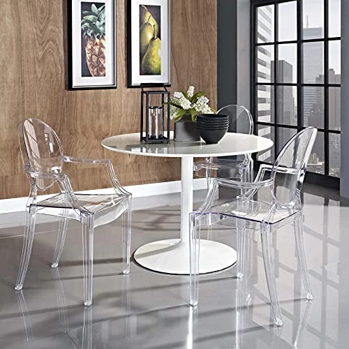 Acrylic Stacking Arm Chair for Modern Kitchen and Dining detail