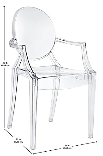 Acrylic Stacking Arm Chair for Modern Kitchen and Dining showcase