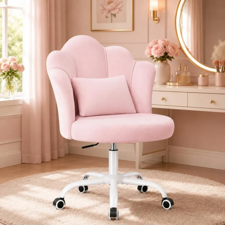 Comfy Petal Vanity Chair with Wheels for Girls’ Small Offices review
