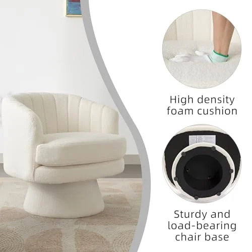 Comfy Swivel Accent Chair with Soft Cushion for Living Room results