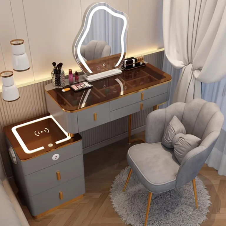 Compact Vanity Set with Touch Screen Mirror and Storage review