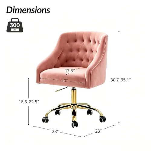 Fancy Velvet Home Office Chair with Gold Accents and Wheels detail