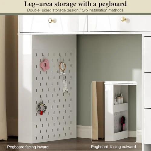 Makeup Vanity Desk with Mirror and Lights for Stylish Bedrooms showcase