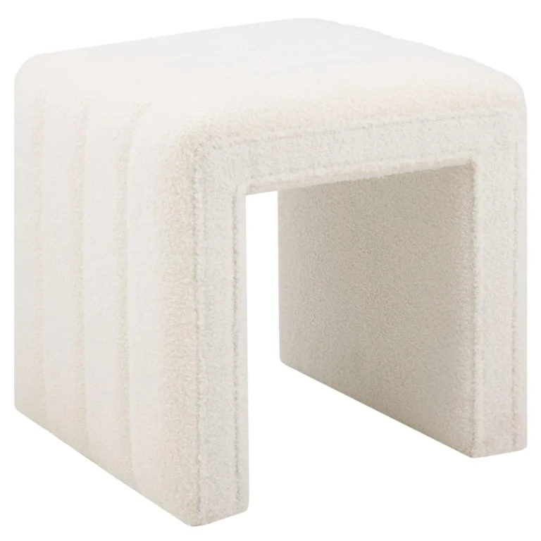 Teddy Velvet Ottoman Footrest for Makeup Room and Living Decor review