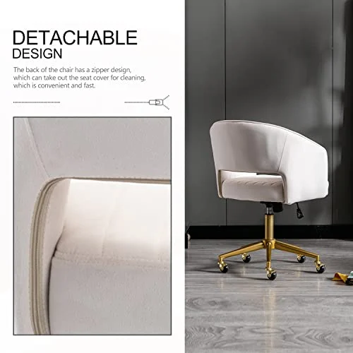 Velvet Office Desk Chair with Adjustable Wheels for Ergonomic Comfort unboxing