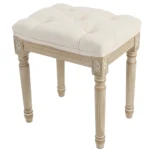 Vintage Upholstered Vanity Stool for Makeup and Dining Use